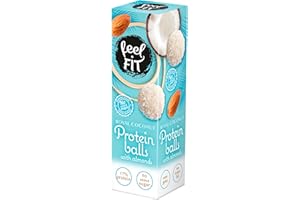 Feel FIT Pralines à la noix de coco et aux amandes, 12 sachets de 27 g chacun, sans sucre ajouté