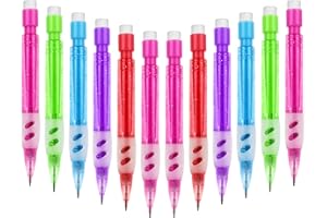 cobee Mini set di matite meccaniche da 0,7 mm con gomma, 12 matite automatiche da disegno con matita in silicone paramani forniture di cancelleria per scrivere, disegnare, schizzi