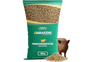 Agrarzone Mini nourriture pour porcs 20 kg – Nourriture pour porcs miniatures, cochons nains et teacup – 100 % sans OGM et nettoyée plusieurs fois