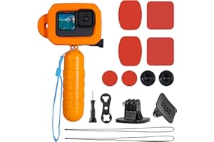 HLEESH Floaty Case for GoPro Hero 12/11/10/9 Foam Floating Cover with Handle Grip Ultra-Buoyant Camera Protective Housing Case for Underwater Snorkeling Surfing