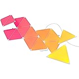 Nanoleaf Shapes Triangle Starter Kit, 15 Smart Light Panels LED RGBW - Modular Wi-Fi Colour Changing Wall Lights, Works with