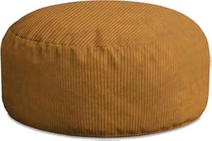 ‎DREAMROOTS DreamRoots Pouf Hocker Roller 70x70x40cm - Pouf Cord - Sitzkissen Rund - Hocker Wohnzimmer - Fußhocker Für Sessel - Hocker Sofa - Sitz Poof - Fußablage Hocker - Sessel Hocker - Hocker Rund