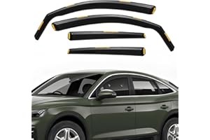 GEARCELL Déflecteurs de vent, pare-pluie pour pare-brise gauche et droit brun Compatible avec Audi Q5 mk1 2008-2016 5 portes SUV Bouclier pluie Ombre de remplacement