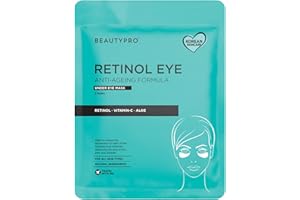 BEAUTYPRO RETINOL EYE Patches Anti-Aging Eye Mask Dark Circles Wrinkles & Puffiness Natural Collagen Hydrogel Eye Pads Green Tea Aloe & Vitamins Vegan Korean Skincare Multi Award Winning Brand 3 Pairs