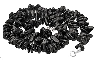 Lebensquelle Plus Chaîne en Tourmaline Noire avec Fermoir 45 cm