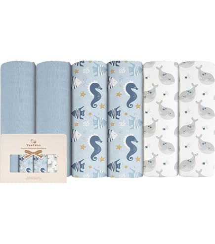 Ziggle 3 Mussole In Cotone Per Bambini 70x70 Cm | Morbide, Assorbenti E Traspiranti | Lavabili In Lavatrice | Confezione Regalo Lussuosa Per Baby Shower - 5