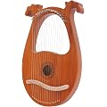 Lyre Harpe à 16 cordes, kit de micro en acajou à motif européen, instrument de lyre portable à 16 cordes en métal pour adultes/enfants/débutants