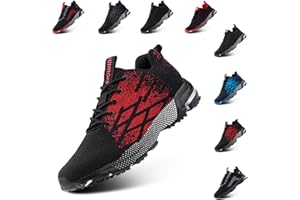 Anokar Scarpe da Running Corsa Uomo Donna Respirabile Leggero Air Scarpe da Ginnastica Sportive Fitness Running Sneakers Basse Interior Casual all'Aperto Nero Blu Grigio Rosso 36-48 EU
