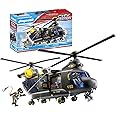 Playmobil 71149 City Action Tactical Police Twin-Prop Helicopter, highly detailed SWAT rescue helicopter with light and sound module, fun imaginative role-play, playset suitable for children ages 5+