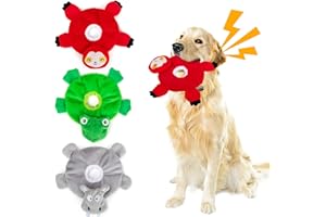 AWOOF No Stuffing Squeaky Dog Toys Indestructible Dog Toys for Large Medium Small Dogs Tough Interactive Dog Toys for Boredom Variety with Animals or Fruits Durable Birthday Christmas Dog Toys Gift