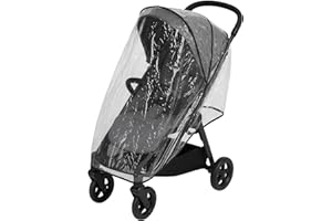 Cuddles Collection Universal Pushchair Raincover – Waterproof Clear PVC Rain Cover for Strollers & Buggies | Fits Most Standard Pushchairs – Breathable, Foldable, Easy Fit for Daily Use