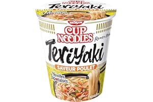 NISSIN- Nouilles Japonaisas - Saveur Teriyaki Chicken - 1 carton de 8 cups