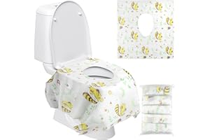 Homgaty 20 PZ Copriwater Usa e Getta, Copri Water Wc Usa e Getta Wc Portatile Bambini Impermeabile da Viaggio e Addestramento Vasino/L (Scoiattolo)