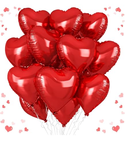 Coume Set Romantico 6000 Petali Di Rosa Artificiali E 72 Candele LED A Cuore – Luce Blu, Decorazione San Valentino - 2