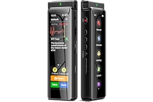 136GB Digital Voice Recorder with Playback, Innioasis R1 Full Touchscreen Voice Recorder with AI Intelligent Transcription and Bluetooth, Voice Activated Sound Audio Recorder Device with Mic (Black)