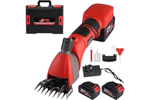 HUUPPHIP Cordless Sheep Shearing Clippers, 3000RPM Professional Electric Shearing Clippers with 2 Large Capacity Batteries for Shaving Fur Wool in Sheep, Cattle, and Farm Livestock Pet