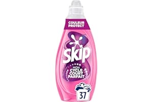 Skip Lessive liquide Mon Cycle Court Parfait Couleur Protect - 37 lavages - 1ère lessive conçue pour cycle court, efficace dès 15 minutes