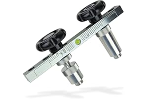 OTTO HAAS Haas Eckventil-Wasserwage aus Aluminium, Montagehilfe, Silber,schwarz