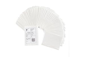 ‎PAKICO Pakico | 100 Przylgi kurierskie na dokumenty 17,5 x 13,2 cm C6 A4 Kieszonki na dokumenty Przezroczyste Samoprzylepne Białe