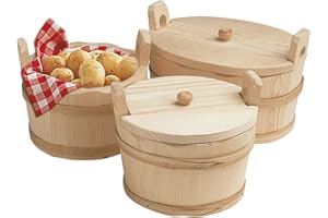 BRON COUCKE Louis Tellier - Cuenco Oval de Madera Natural - 30 x 20 X 14,5 cm - Entregado con Tapa