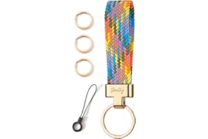 SENLLY Llavero para Coche, Minimalista Llavero Elástico, Cordón para Car Key Fob