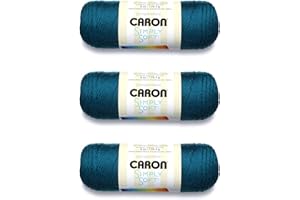 Caron Simply Soft Pagoda Yarn - 3 Pack of 170g/6oz - Acrylic - 4 Medium (Worsted) - 315 Yards - Knitting/Crochet