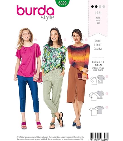 Burda Style Schnittmuster Blusenvariationen - Super Einfach Zu Nähen