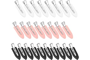 ZEVONDA 26 PCS Keine Falten Haarspangen - Keine Biegung Haarspangen Make-up Haarspangen Haarstyling Clips Friseur Haarnadeln für Mädchen Frauen (Schwarz, Rosa, Weiß)