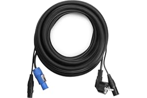 Pronomic Stage EUPPD Câble hybride Euro/POWP/DMX Schuko/Powercon compatible + DMX 3 broches, 5m
