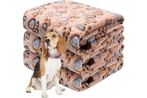 Awaytail Decken für Hunde 1 Packung 3 Fleece Decke Große Hunde,Hundedecke Waschbar Hunde Decken für Sofa,Outdoor,Braun,110 x 80 cm