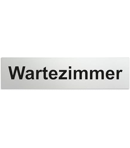 Türschild 160x40 Mm – Aluminium, Eloxiert In Edelstahloptik, Made In Germany (WC + Pfeil Links)