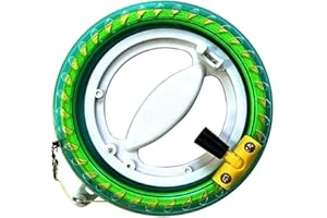 Touch the sky Kite Line Roue avec dispositif de verrouillage, accessoires professionnels pour cerf-volant d'extérieur, diamètre de roue 14 cm, longueur de ligne 80 m. Structure parfaite, facile à