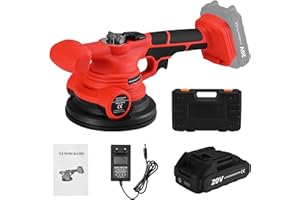 Doovasen Machine Vibrante Carrelage 0 à18000rpm Régulation de Vitesse en Continu 145 mm Ventouse Vibrante Carrelage pour Carreaux de 0.3 à 1.2m