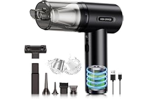 AECHO Aspirateur Voiture Puissant,20000PA Aspirateur à Main Puissant,4 en 1 Aspirateur de Voiture sans Fil avec Double Filtre,Léger et Rechargeable,pour Voiture Clavier Maison Car