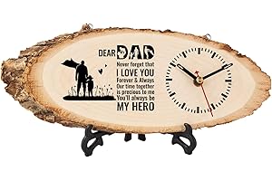 PRSTENLY Dad Gifts, Dad Birthday Gifts from Daughter Son, Best Dad Gifts Wooden Clock Gifts for Dad Fathers Day Appreciation Retirement Valentines Day Parents' Day Present for Dad Father's Day