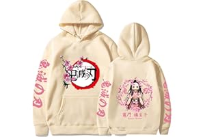 zhedu Kamado Nezuko Sudadera con Capucha Coat Divertido Gráfico De Dibujos Animados Otoño Y2K Suéteres Niños Niñas Estilo Universitario Sudadera con Capucha Cómoda