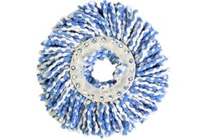 GARSENT Tête de Balai à Franges Micro, Têtes de Serpillère de Rechange pour 360 ° Rotation Magique Mop Serpillère Balai.(bleu)