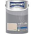 Johnstone's - Wall & Ceiling Paint - Seashell - Matt Finish - Emulsion Paint - Fantastic Coverage - Easy to Apply - Dry in 1-2 Hours - 12m2 Coverage per Litre - 5L