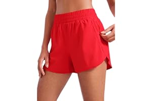 CRZ YOGA Shorts de Running con Delfines de Cintura Alta para Mujer