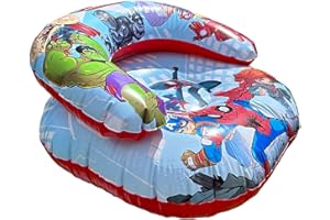 Quickdraw Marvel Super Hero Adventures Kids Inflatable Chair 55cm x 55cm x 35cm Portable Seating Ideal for Gaming