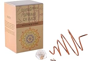 LYNPHA VITALE – Spirale di Luce in Rame con Cristallo in Vetro – Accessorio Feng Shui per Riequilibrio Energetico – Regala Armonia e serenità - Realizzata Artigianalmente in Italia – 10 x 6 cm