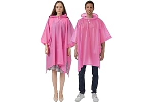 COSOWE Rain Poncho Raincoats Waterproof for Adult, Family Pack Rain Coats for Men Women, Reusable Rain Jacket with Hood