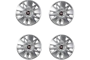 Fiat Ducato 1374086080 Lot de 4 enjoliveurs d’origine 15 " avec emblème rouge – Type 250