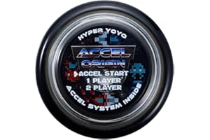 HYPER YOYO ACCEL Bandai 60002 Accel Hyper Yoyo Noir, Jeu d'adresse, Yoyo Optimal pour Enfants de 8 Ans, avec Son système Accel, met à l'épreuve Toutes Les astuces de manière Simple et Rapide