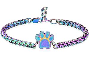 VCCWYQK Paw Print Urn Bracelet for Ashes for Dog/Cat Cremation Jewelry for Ashes Cute Animals Adjustable Memorial Keepsake Bracelets Jewelry Gifts for Women