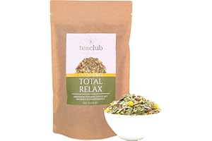 Total Relax podstawowa herbata ziołowa, luzem, 100 g, mieszanka ziołowa herbaty z melisa rumiankowa, lawenda, teaClub Herbal Tea