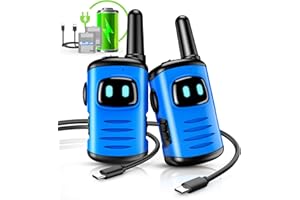 Veopoko 2 PCS Walkie Talkie Kids Rechargeable, Toys for 3-9 Year Olds, Outdoor Activity, Camping, Garden