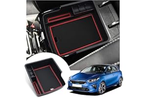 ‎LFOTPP LFOTPP Ki-a Ceed CD Proceed SW GT Mittelkonsole Organizer, Ceed Zubehör Mittelarmlehne Aufbewahrungsbox Original, Armlehne Organizer Tray Mittelarmlehne Handschuhfach (Rot)