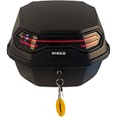 WHEELIE XT08-FS 32 Litre Motosiklet Arka &Ccedil;anta Mat Siyah Su Ge&ccedil;irmez ABS Top Case &Ccedil;ift Kilitleme &Uuml;niversal