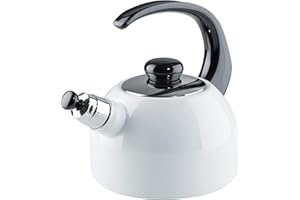 Riess, 0543-033 Classic - Hervidor de agua (2 litros, diámetro 18,4 cm, 3 esmaltados, para inducción), color blanco